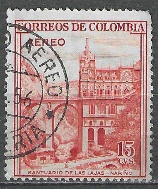 Colombia 1954 - Yvert 240PA - Basiliek van O.L.Vrouw (ST), Postzegels en Munten, Verzenden, Gestempeld