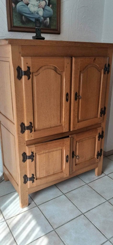 Salle à manger complète en chêne, Maison & Meubles, Enlèvement, Utilisé, 6 à 8 chaises