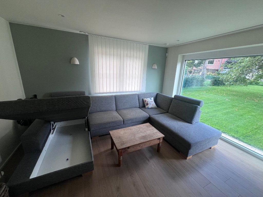 Canapé d’angle IKEA SÖRVALLEN 4 places avec méridienne, 150 cm ou plus, Quatre personnes ou plus, Comme neuf, Contemporain