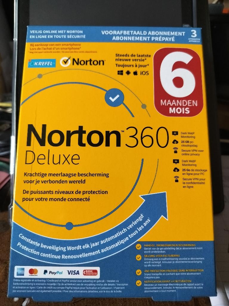 Norton 360 Deluxe, Computers en Software, Antivirus- en Beveiligingssoftware, Ophalen of Verzenden, Nieuw, Norton, Windows
