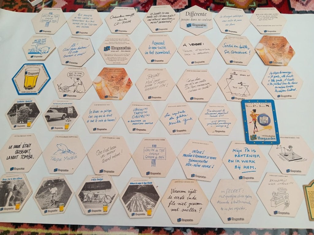 bierviltjes Hoegaarden, Enlèvement, Comme neuf, Sous-bock, Autres marques