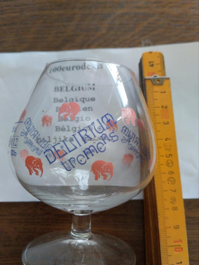Verre à bière Delirium Tremens Pink Elephant Belgian 15 cl, Collections, Marques de bière, Utilisé, Verre ou Verres, Envoi