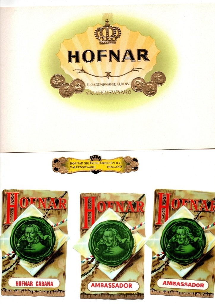 OUDE HOFNAR SIGAREN ETIKETTEN, Verzamelen, Verzenden, Nieuw, Overige typen