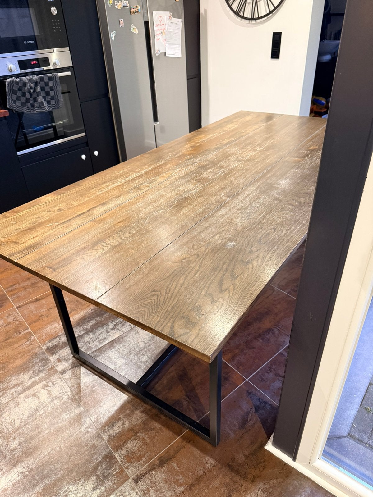 Table effet bois, 200 cm ou plus, 100 à 150 cm, Enlèvement, Utilisé