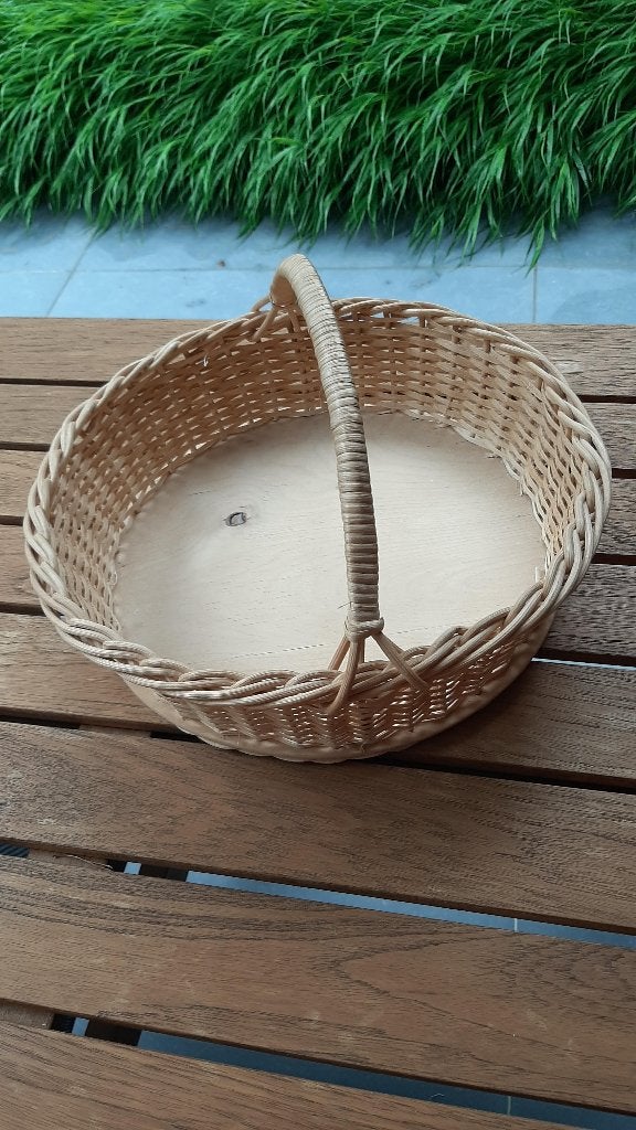 Rieten mand Ø36 cm, Mand, Rond, Ophalen of Verzenden, Zo goed als nieuw