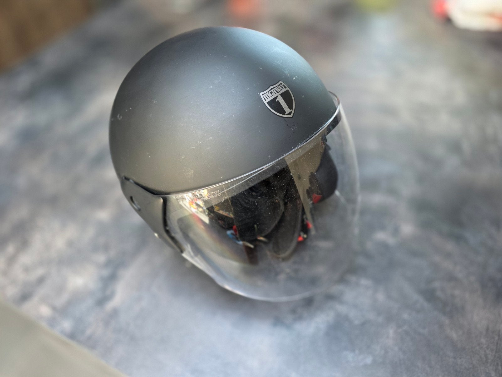 Casque jet pour moto Highway, Vélos & Vélomoteurs, Casques de cyclomoteur, Enlèvement ou Envoi, Utilisé