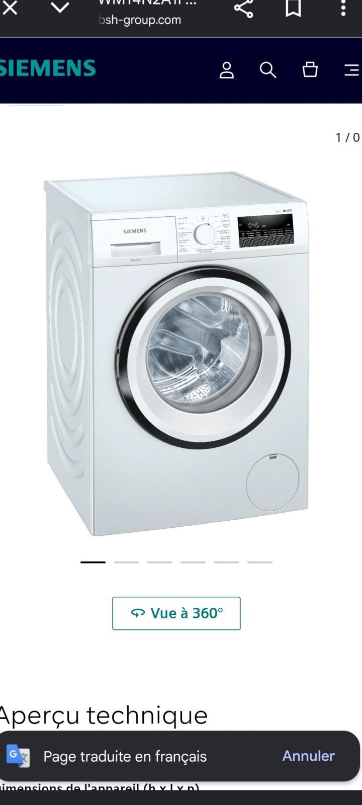 lave linge Siemens 8, Ophalen of Verzenden