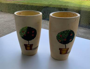 2 stuks bloempot of vaas 28cm, Tuin en Terras, Ophalen, Gebruikt