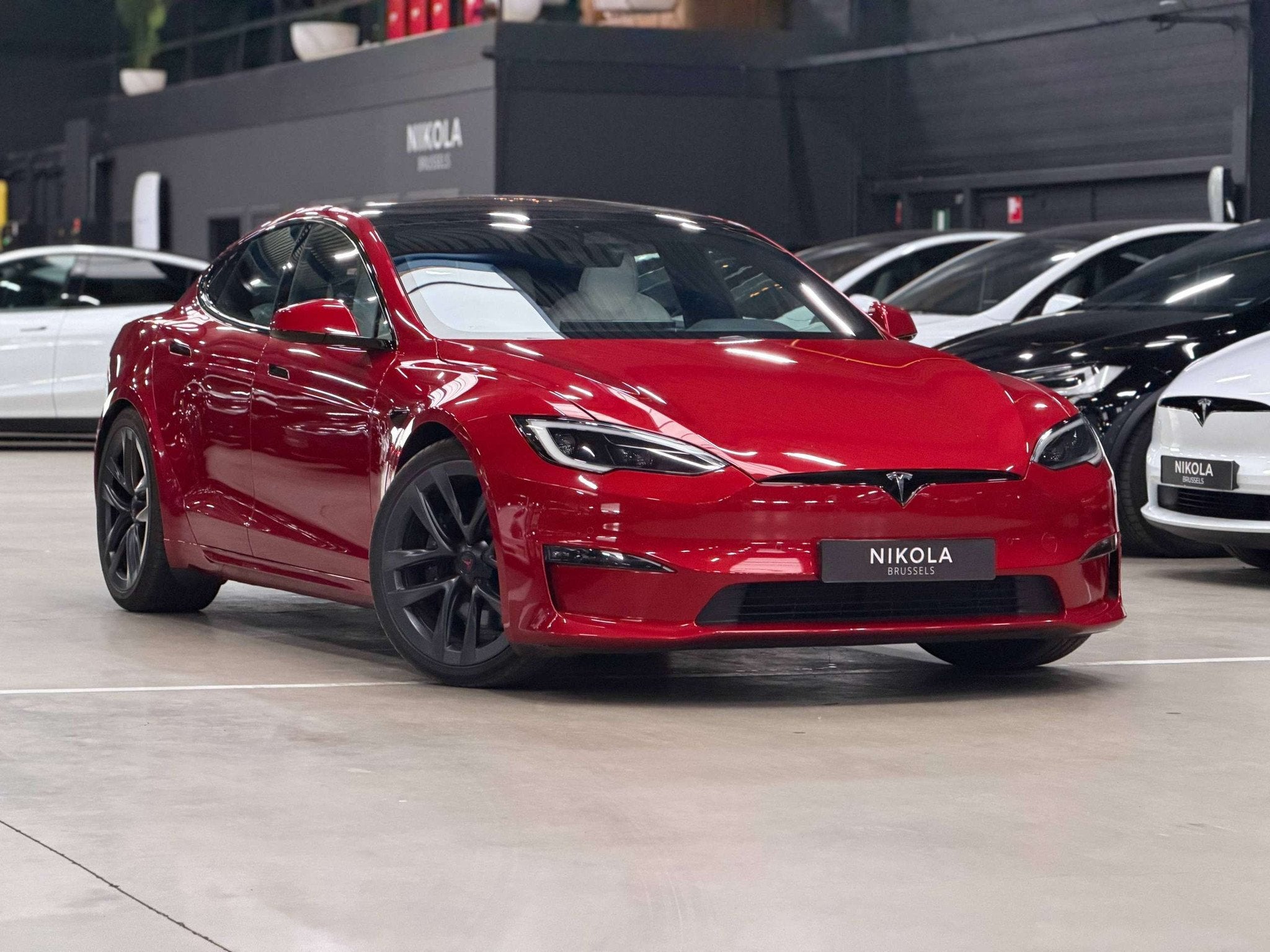 Tesla Model S LONG RANGE - FSD - 21" ARACHNID WHEELS - PREMI, Autos, Tesla, Rouge, Achat, Entreprise, Model S
