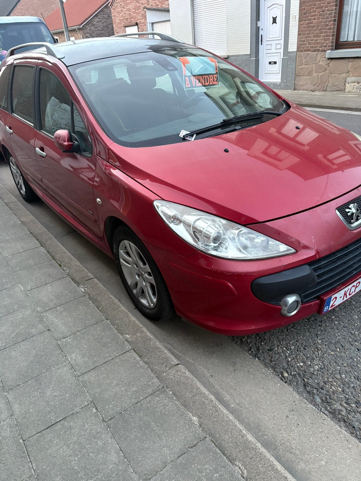 Peugeot 307 sw, Autos, Rouge, Achat, 7 places, Boîte manuelle