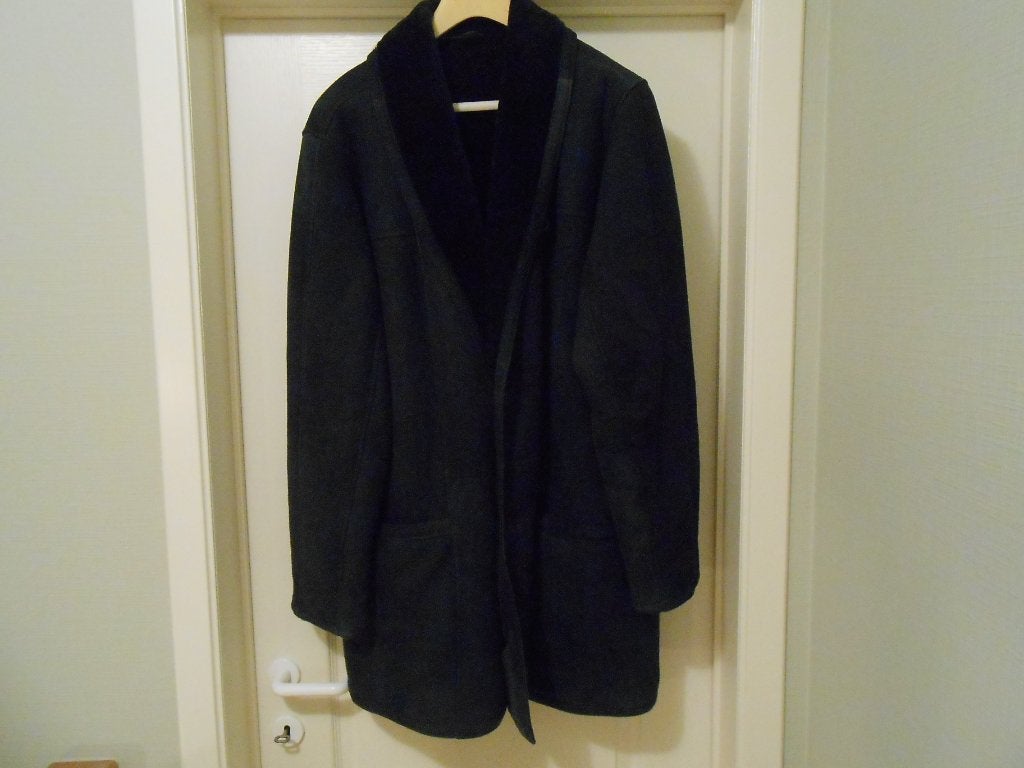 Nieuwe bontmantel voor heren, omgekeerd schaap maat large, Ophalen, Nieuw, Maat 52/54 (L), Blauw