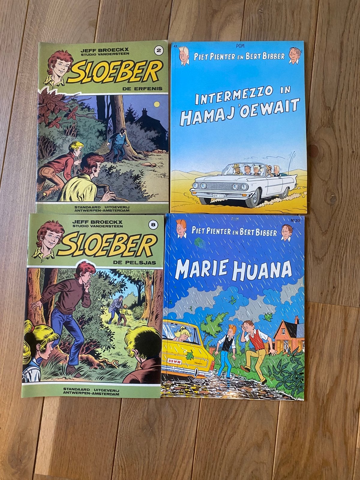 4 premières éditions : Sloeber et POM, Plusieurs comics, Enlèvement ou Envoi, Utilisé, Europe