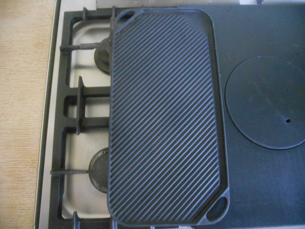 Le Creuset barbecuegrill (gietijzeren braadpan) mobilhome.00, Huis en Inrichting, Ophalen of Verzenden, Gietijzer