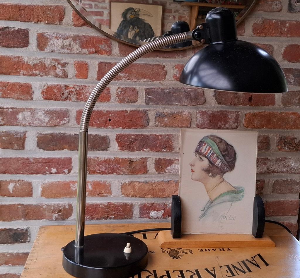 Kaiser Idell tafellamp - Bauhaus - Art deco bureaulamp, Antiek en Kunst, Ophalen of Verzenden