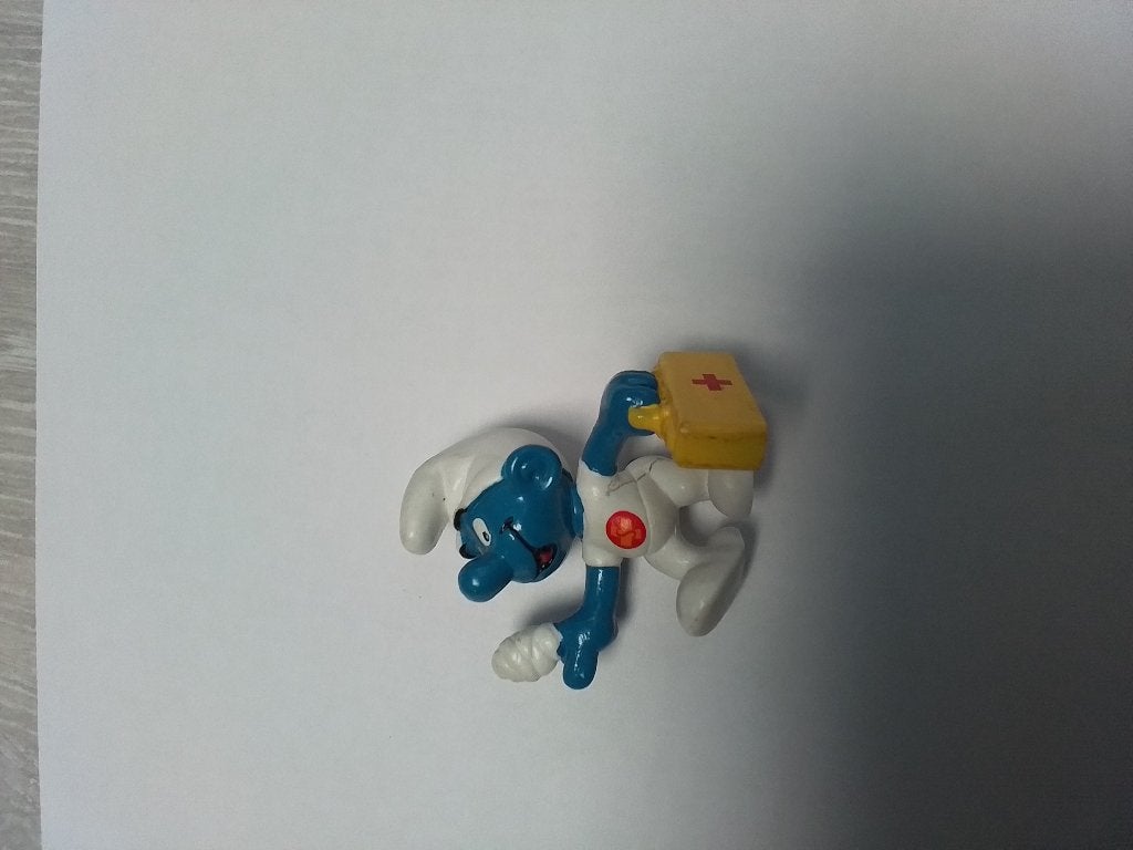 schtroumpfs smurf smurfen 20054 1er secours ASB publicitaire, Collections, Schtroumpfs, Enlèvement ou Envoi, Comme neuf, Autres Schtroumpfs