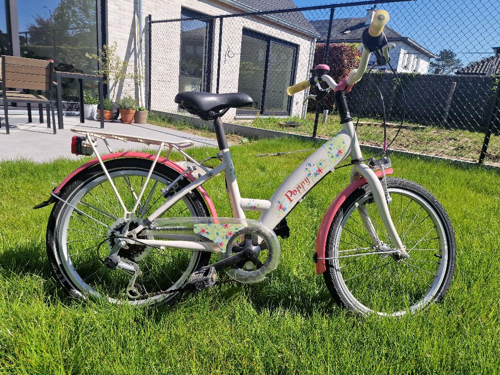 Meisjesfiets Poppy 20 inch, Fietsen en Brommers, Ophalen, POPPY, Gebruikt, Versnellingen