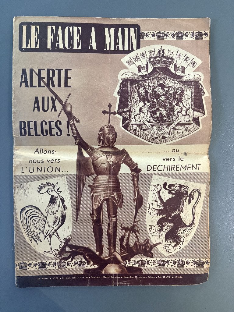 [Histoire de Belgique / 1950] LE FACE A MAIN N 12, Collections, Envoi, 1940 à 1960, Journal ou Magazine
