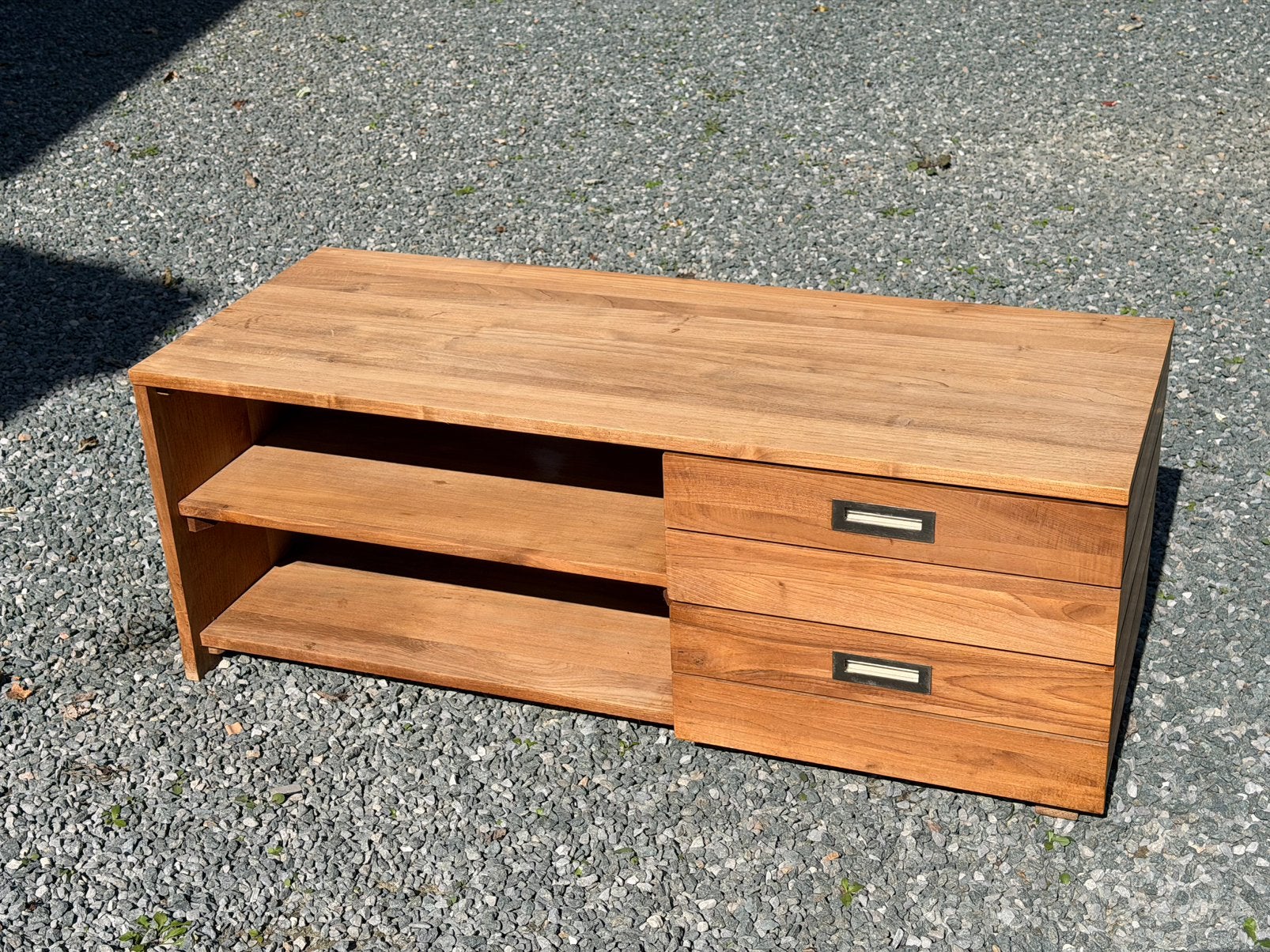 Teak Tv Meubel, Ophalen, Gebruikt, 100 tot 150 cm, Minder dan 100 cm