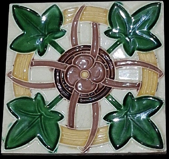 art-nouveau "ceramiques de la dyle" tegel., Ophalen of Verzenden