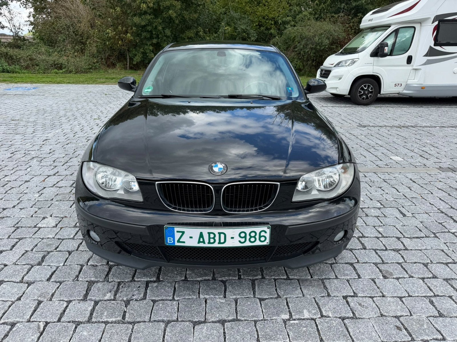 BMW 116I BENZINE EURO4 AIRCO TOP STAAT BLANCO GEKEURD VVK, Auto's, Elektrische ramen, Zwart, 4 cilinders, 1600 cc