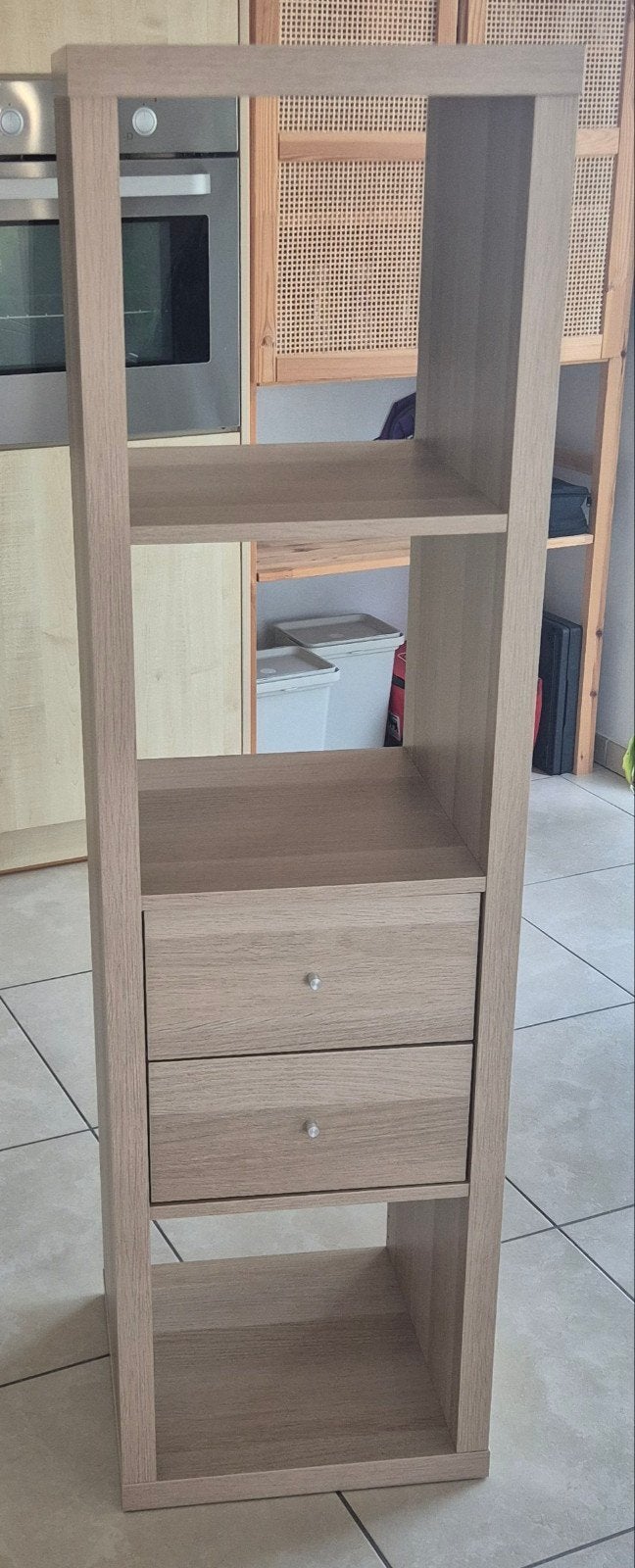 Étagère Kallax 4 cases, Neuf, 25 à 50 cm, Effet Chêne blanchi, Enlèvement