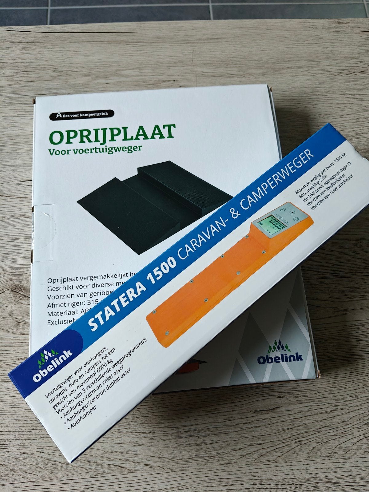 Caravan- en Camperweger Obelink Statera 1500 met oprijplaat, Enlèvement, Comme neuf