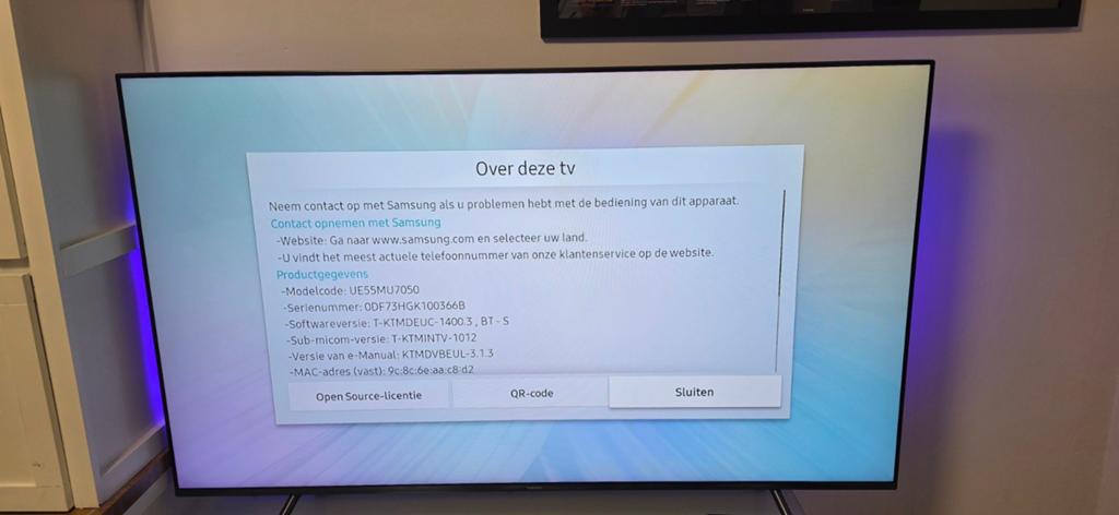 Samsung 55 inch 4K Qd led tv, Audio, Tv en Foto, Televisies, Ophalen, LED, Samsung