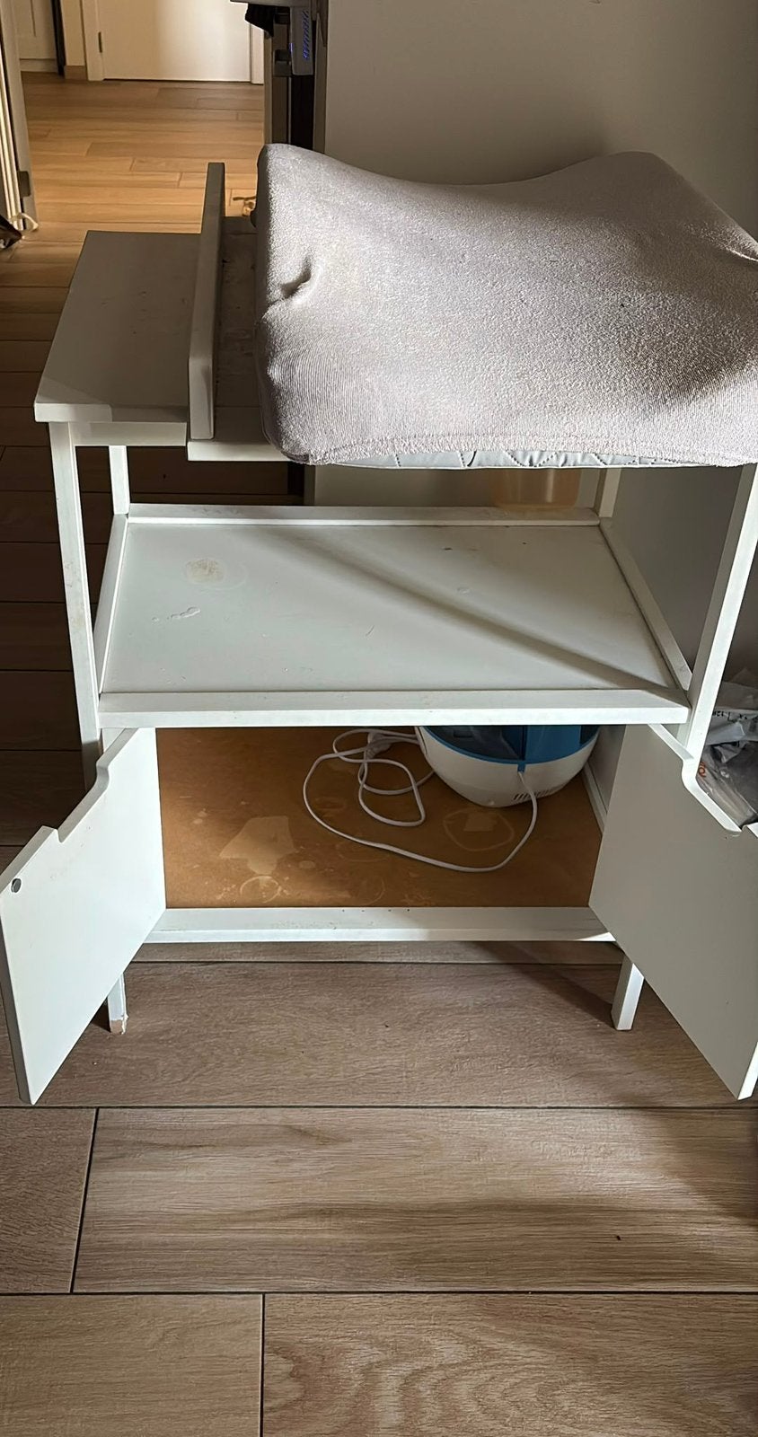 Verzorgingstafel + kussen + hoes + Vicksmachine, Kinderen en Baby's, Ophalen, Gebruikt, Commode