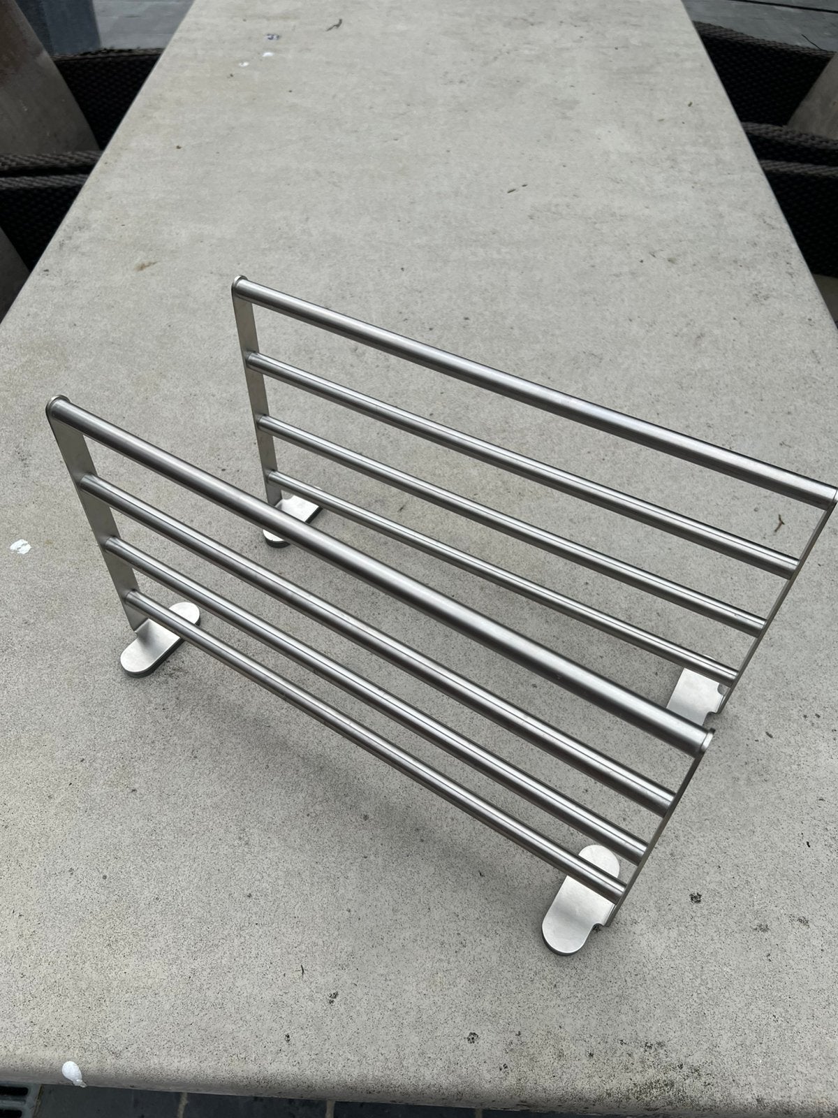 Ikea Brogrund handdoekrekken 2 stuks, Handdoek, Zo goed als nieuw, Zilver, Ophalen