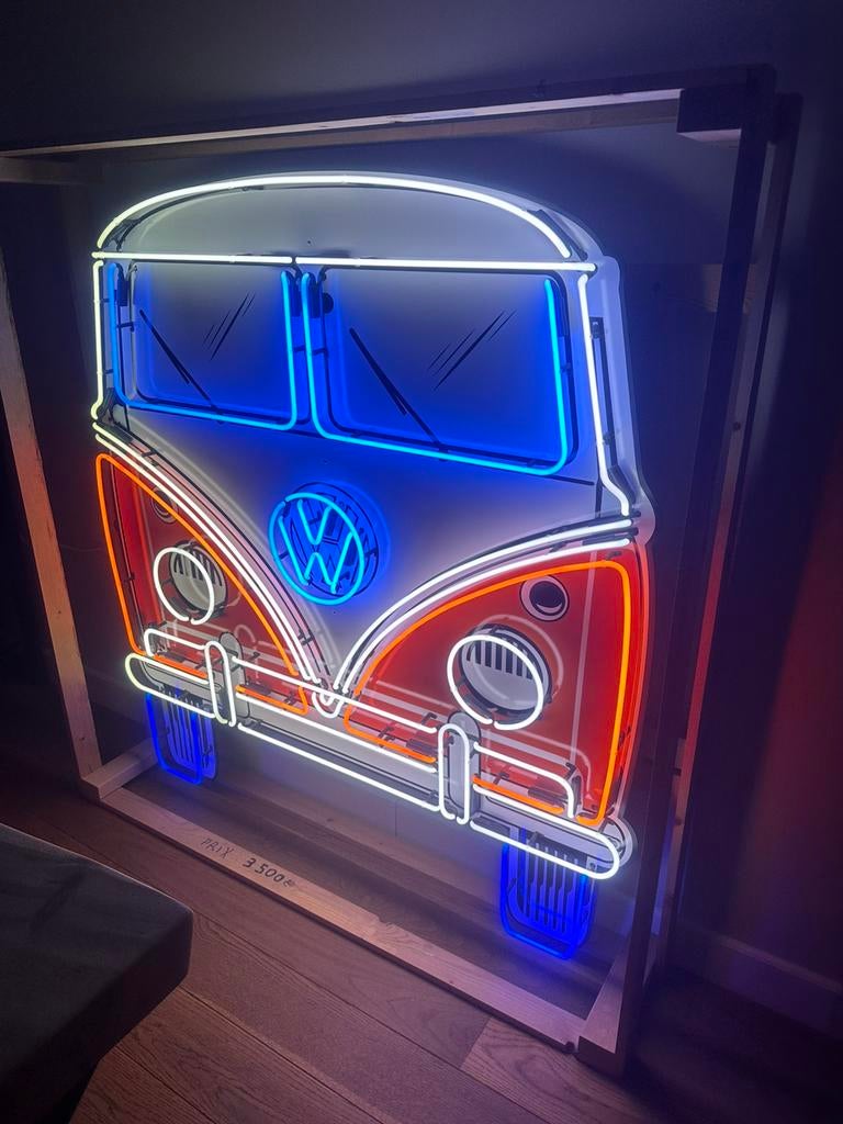 Vw T1 bulli bus front nieuw!! Neon verlichting, Verzamelen, Ophalen, Nieuw