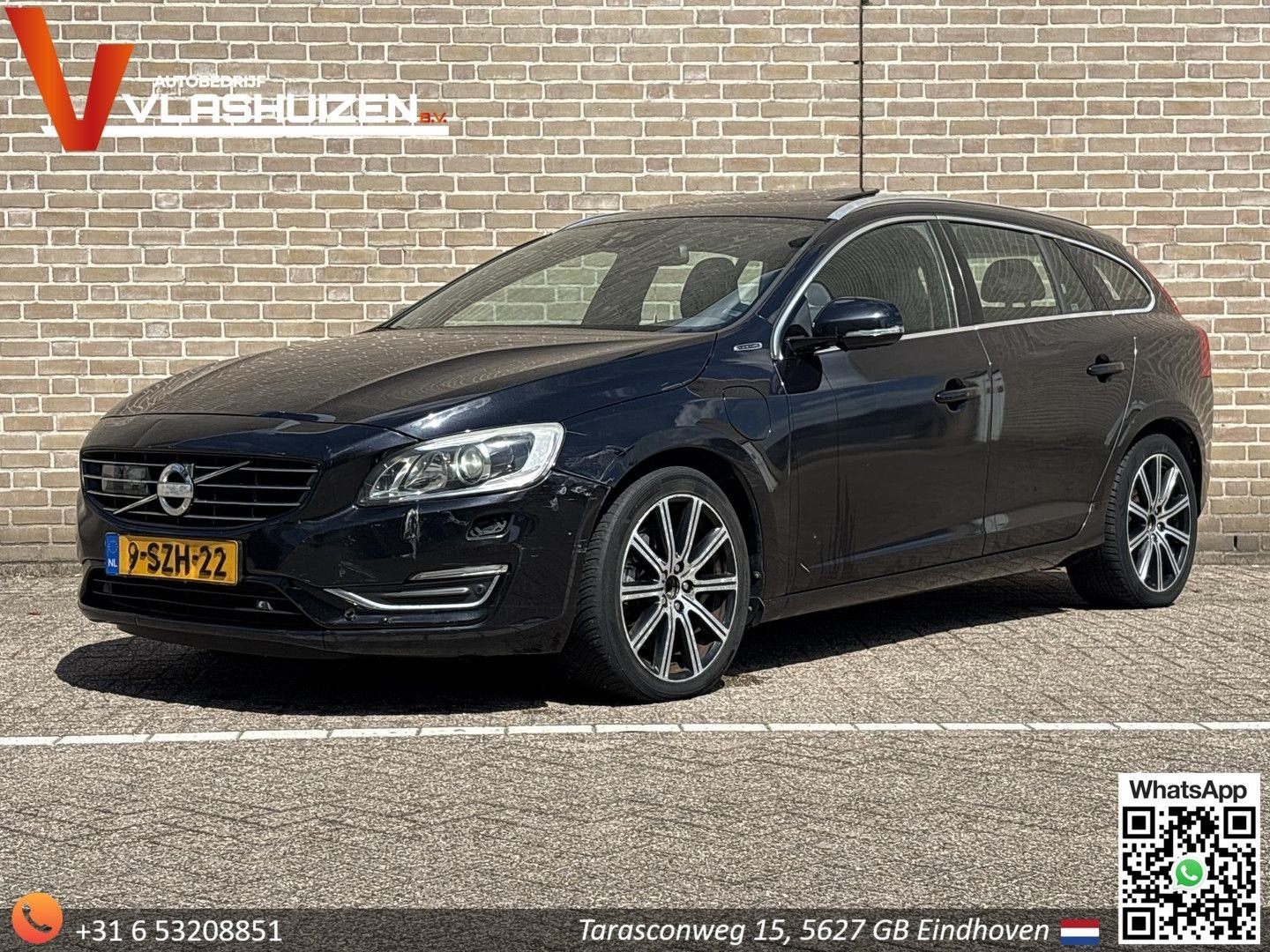 Volvo V60 2.4 D6 AWD Plug-In Hybrid Summum | Schuif/Kantelda, Auto's, Automaat, 48 g/km, Zwart, Break