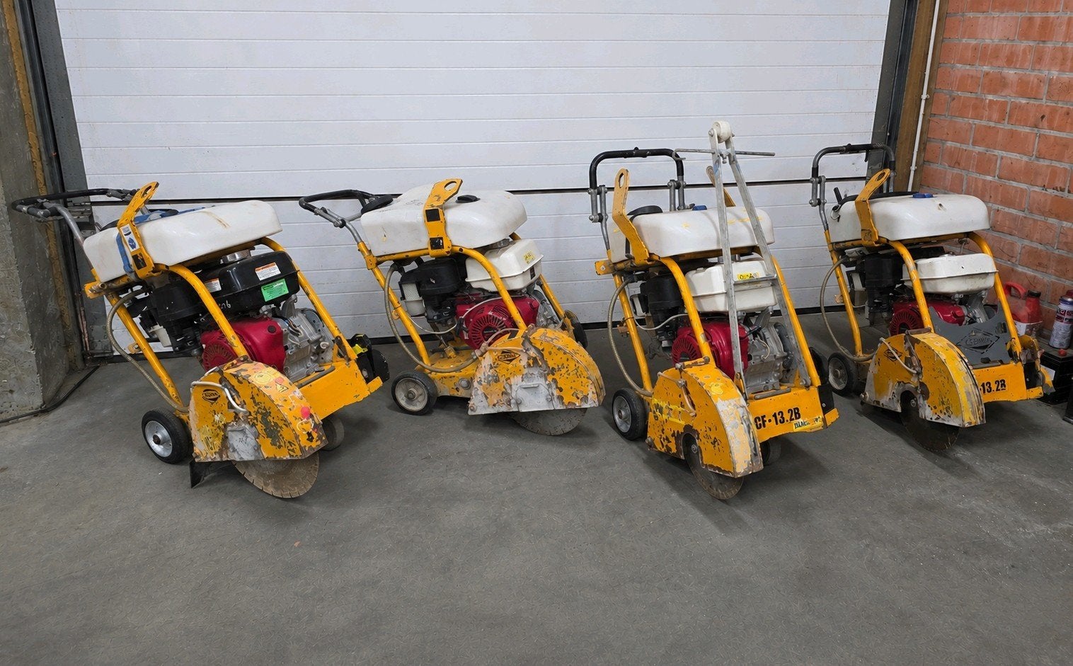 4 stuks betonzaag, Ophalen, Gebruikt, Benzine