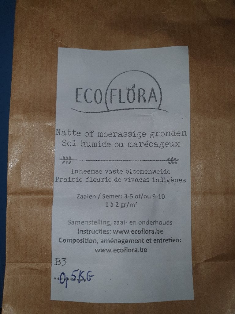 Bloemenmengsel EC B3 – natte en moerassige gronden – 250 g, Tuin en Terras, Gras en Kunstgras, Ophalen, Nieuw, 20 m² of meer, Gras