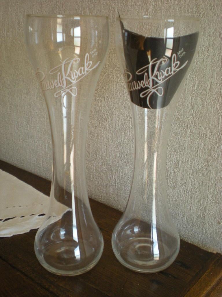 KWAK PAUWELS  4 verres (pied en bois inutile), Enlèvement ou Envoi, Comme neuf, Verre ou Verres