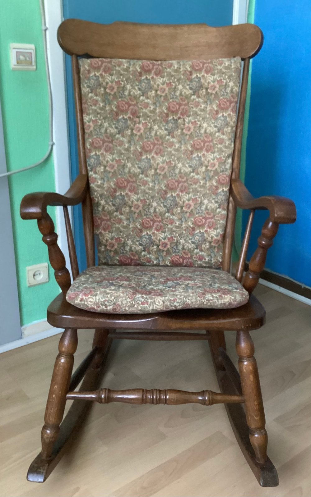 Vintage houten schommelstoel, Antiek en Kunst, Ophalen
