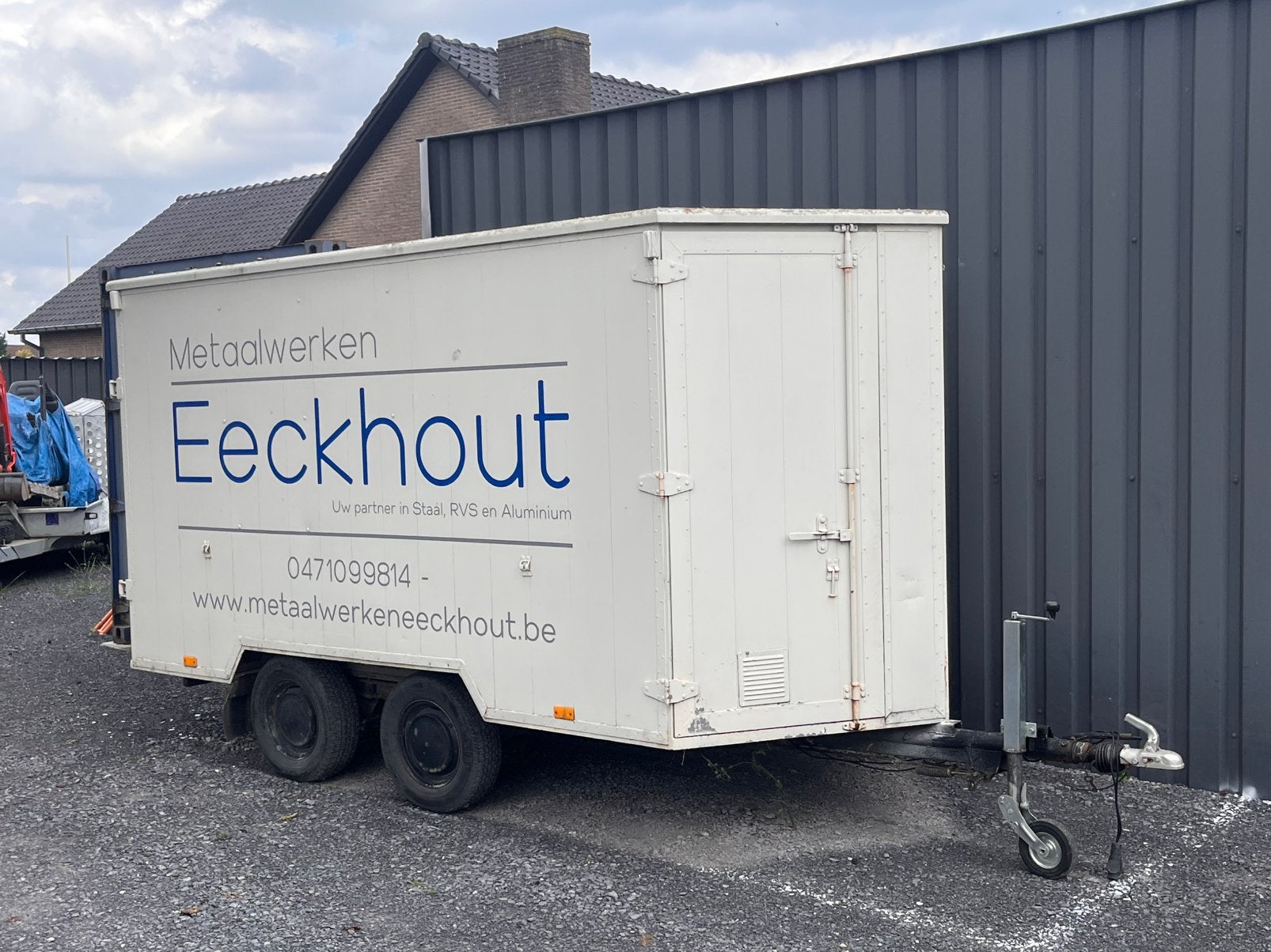 Gesloten aanhangwagen 3m50, Enlèvement, Comme neuf