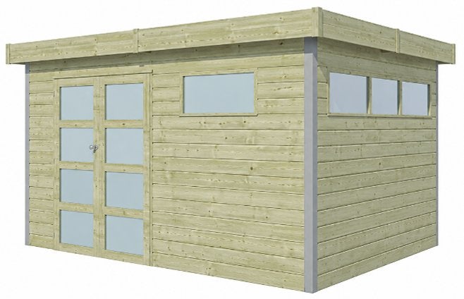 Abri de jardin Kasuko 385x295cm (NOUVEAU), Enlèvement ou Envoi, 250 à 300 cm, 2 fenêtres, Abri de jardin