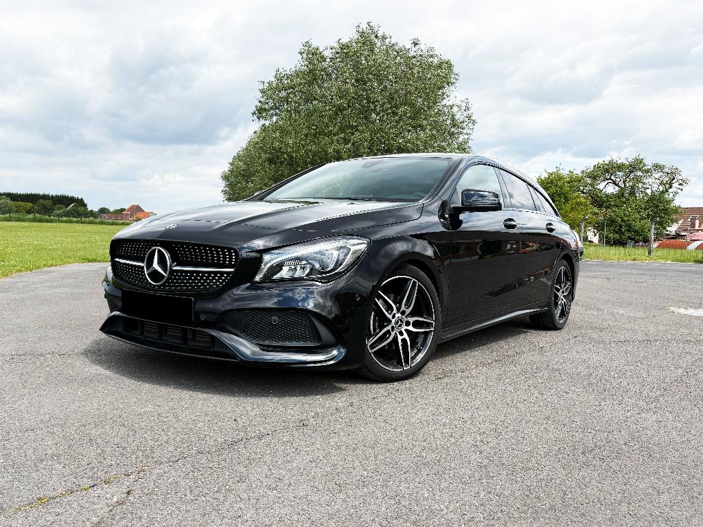 Mercedes-Benz CLA 180 AMG Line • 2019 PANO • 57.000 km, Auto's, CLA, Zwart, Break, 5 deurs