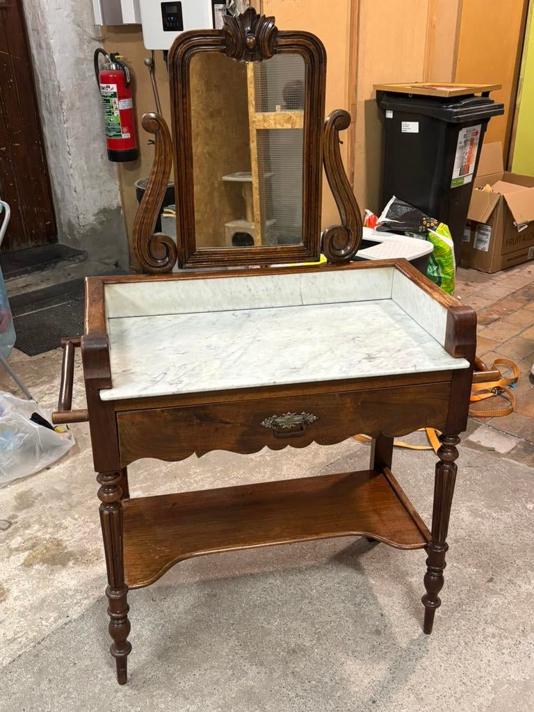 Ancien lavabo avec dessus en marbre, Enlèvement, Comme neuf