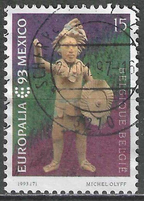 Belgique 1993 - Yvert/OBP 2508 - Europalia 93 - Mexique (ST), Envoi, Affranchi, Oblitéré, Art