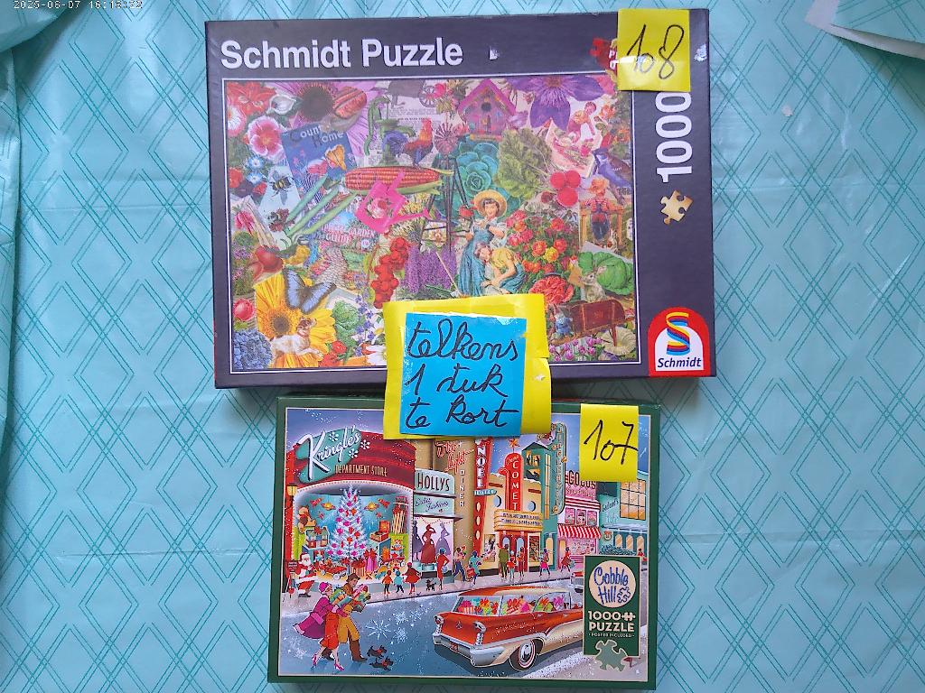 puzzel  1000 == TELKENS  1 STUK TE KORT==, Enlèvement ou Envoi, Utilisé