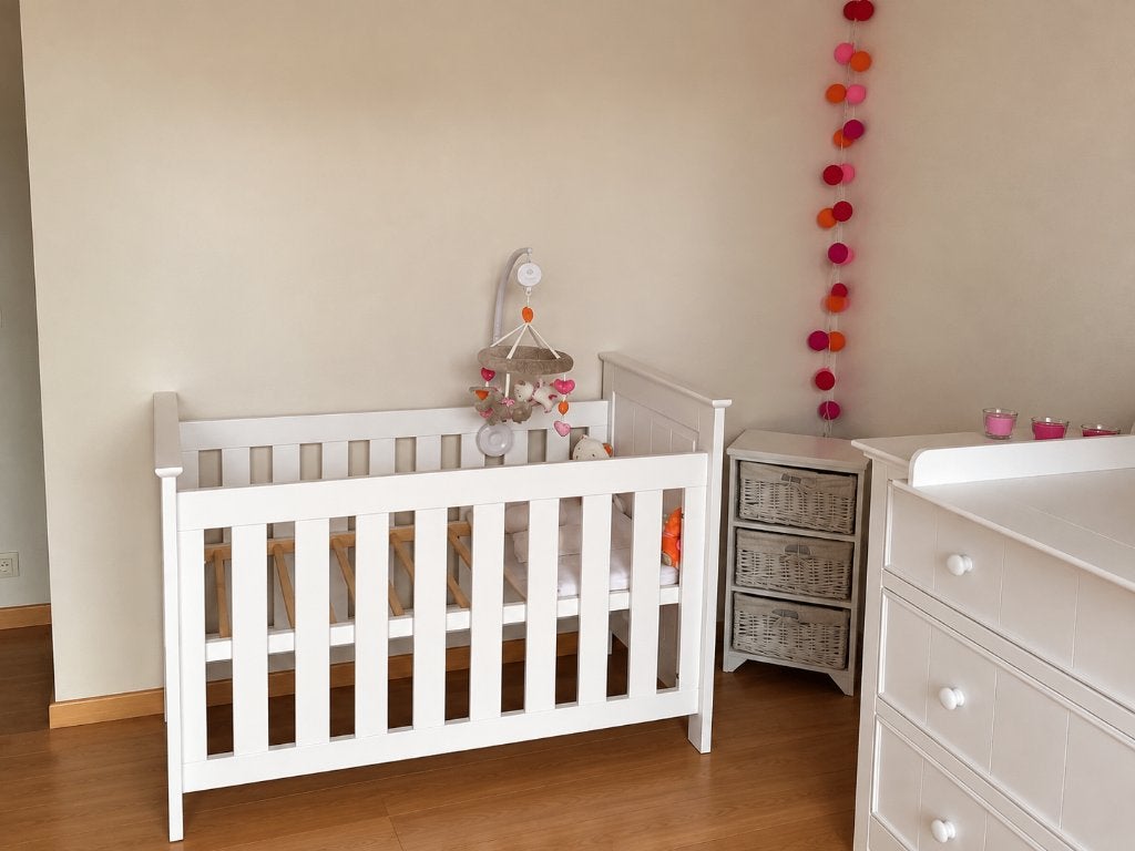 Lit bébé Bopita 60x120 cm - blanc - bon état, Moins de 70 cm, Sommier à lattes, Enlèvement, Utilisé