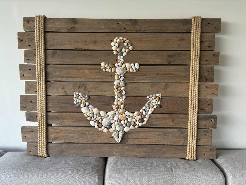 Wandpaneel maritiem - handgemaakt, Ophalen, 116 cm, Hout, 82 cm
