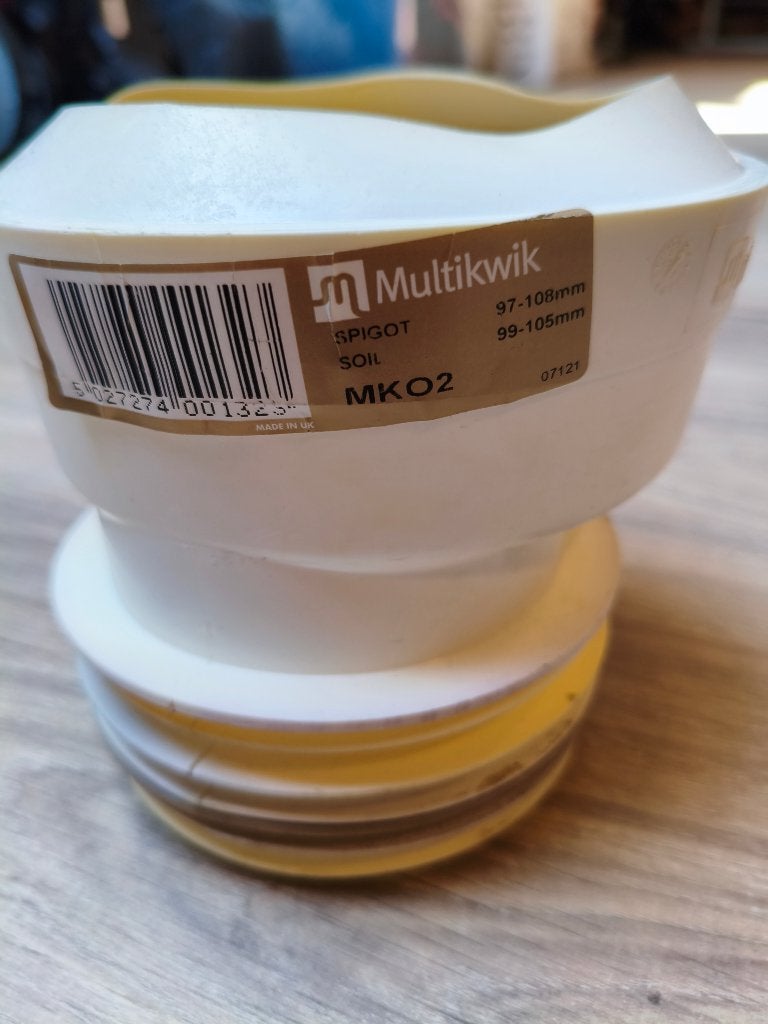 Multikwik MK02 Excentrische WC-Aansluitmof /Potmanchet, Ophalen, Nieuw, Koper, Toilet