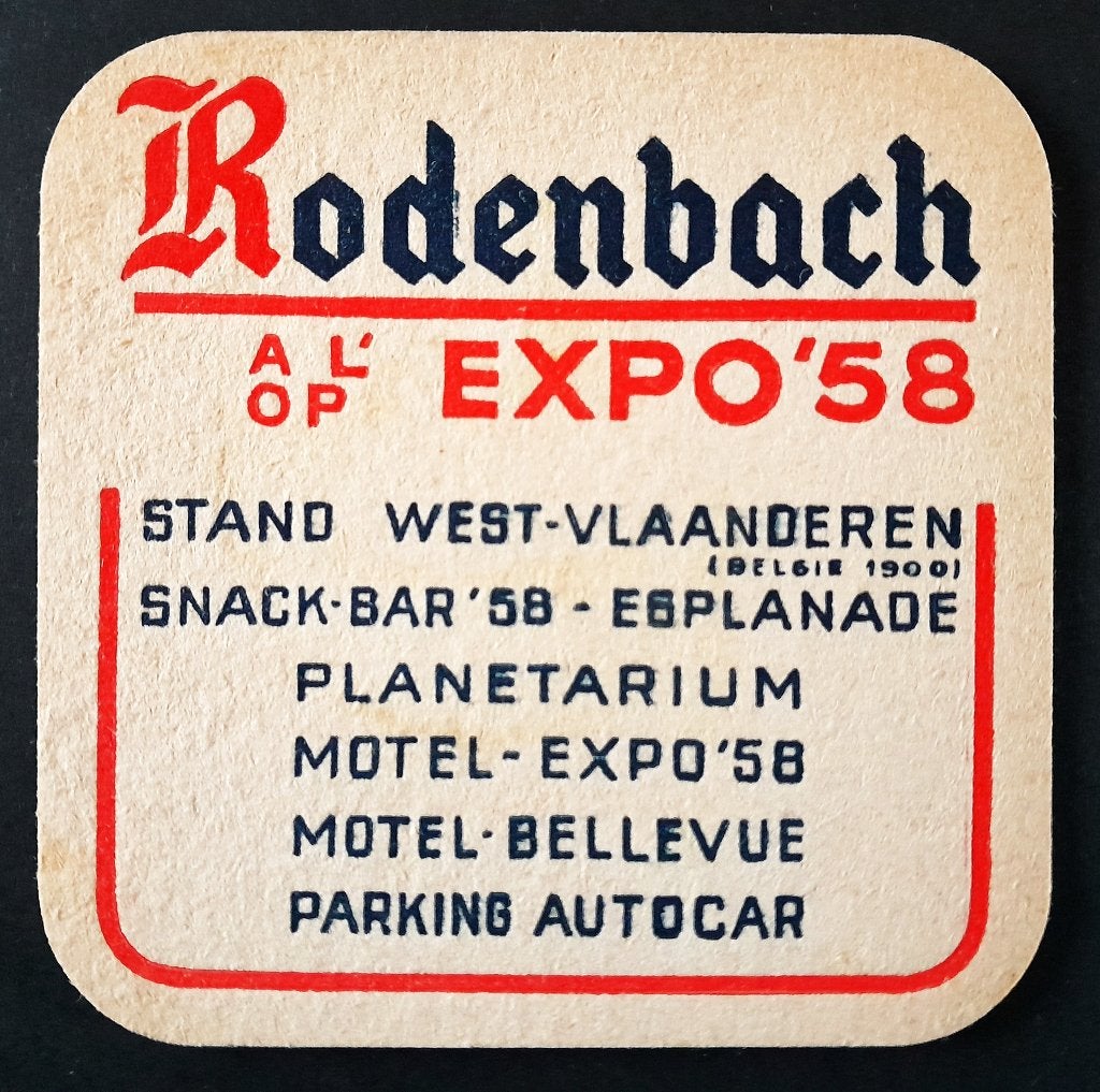 Sous Bock Rodenbach Expo 58, Collections, Marques de bière, Envoi, Utilisé, Sous-bock, Autres marques