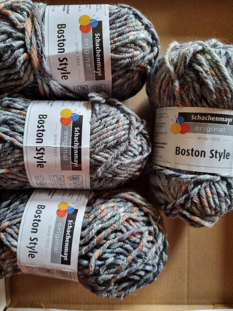 4 bollen Schachenmayr Boston Style, Hobby en Vrije tijd, Ophalen of Verzenden, Nieuw, Breien of Haken, Wol of Garen