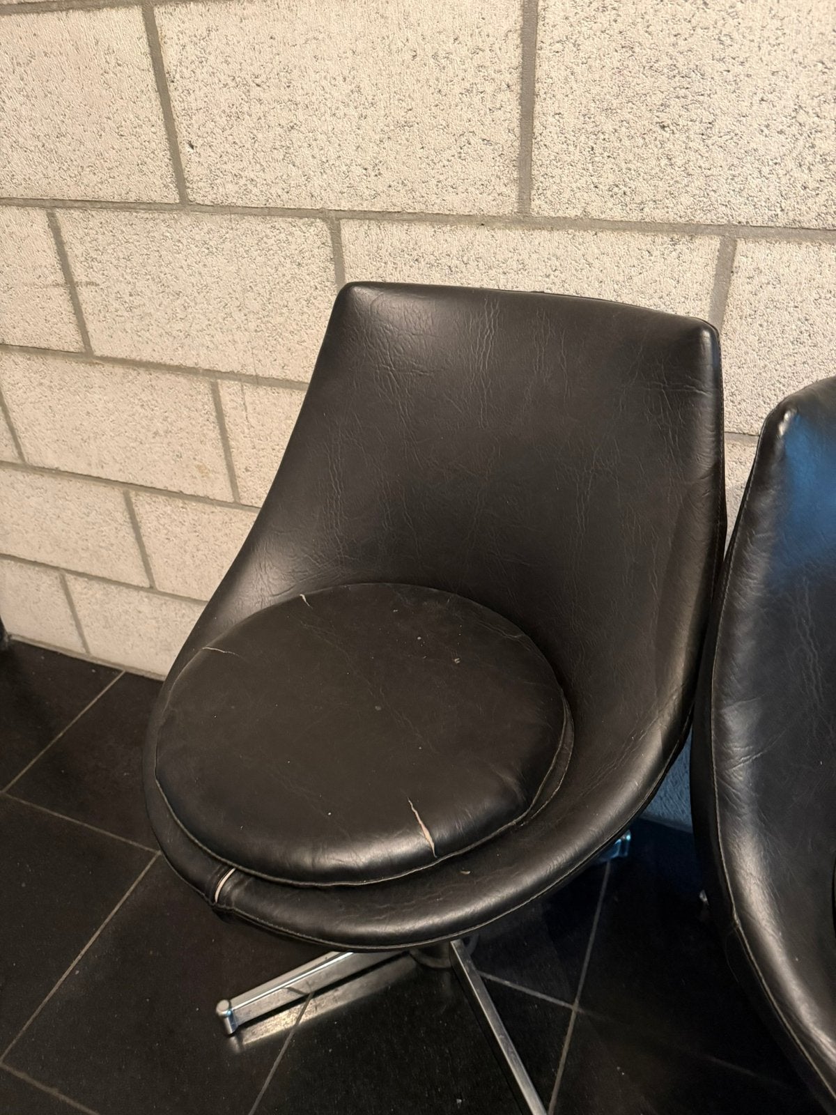 4 Fauteuils Polaris, modell 1967 de P. Guariche pour Meurop, Maison & Meubles, Enlèvement, Utilisé, Noir