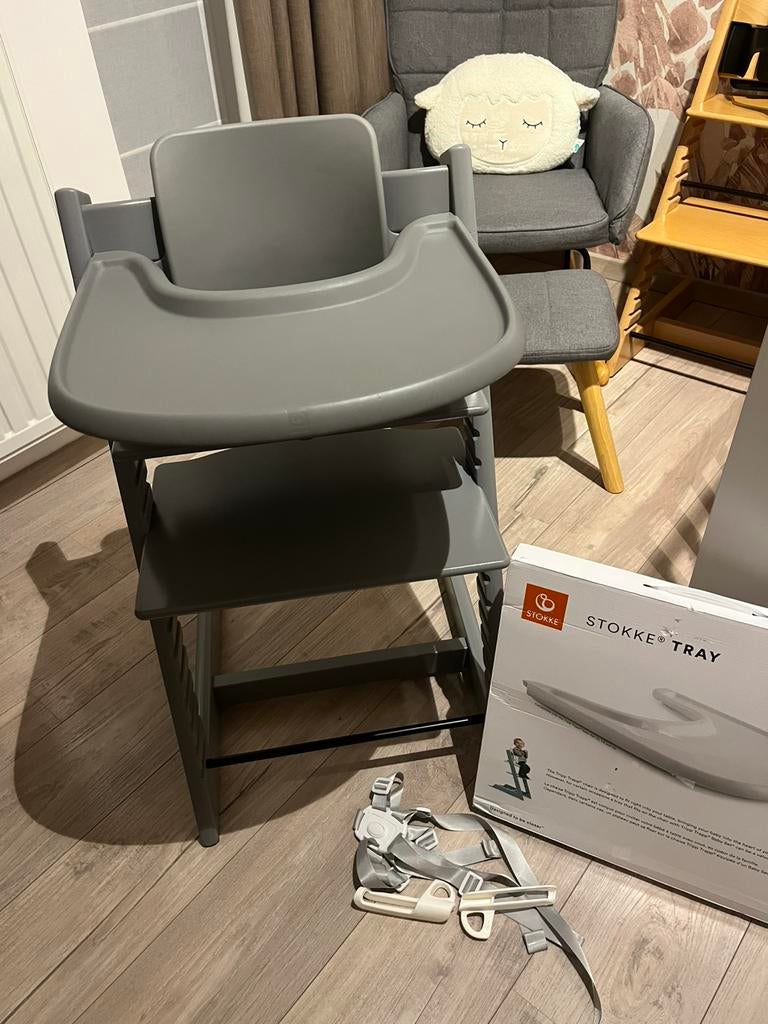 Stokke tripptrapp stormy grey, Kinderen en Baby's, Ophalen, Zo goed als nieuw