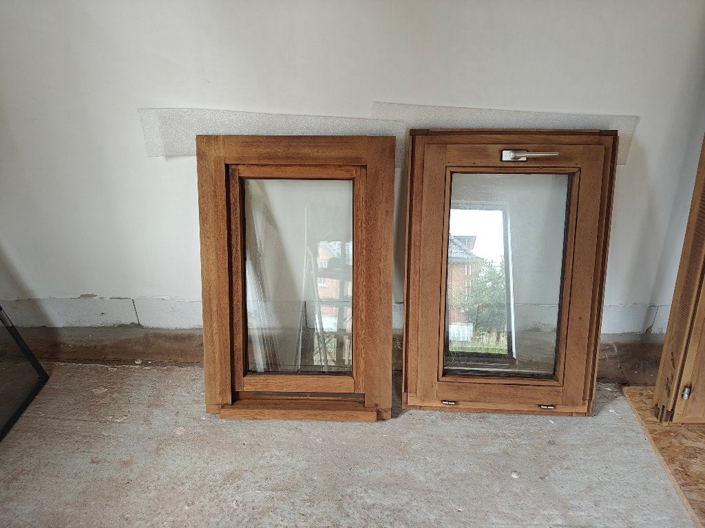 Meranti ramen, Double vitrage, 120 à 160 cm, Comme neuf, Fenêtre de façade ou Vitre