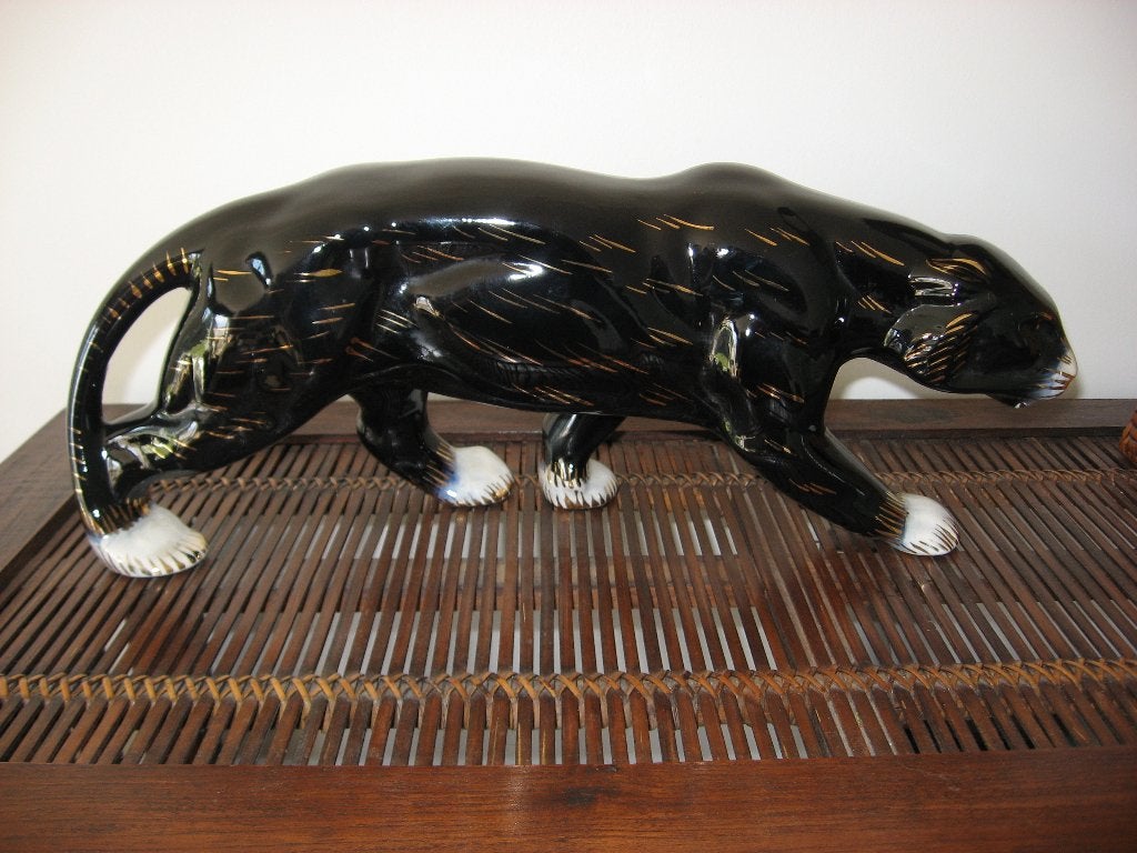 Art Deco Zwarte Panter 1940-50 Genummerd 587, Ophalen of Verzenden